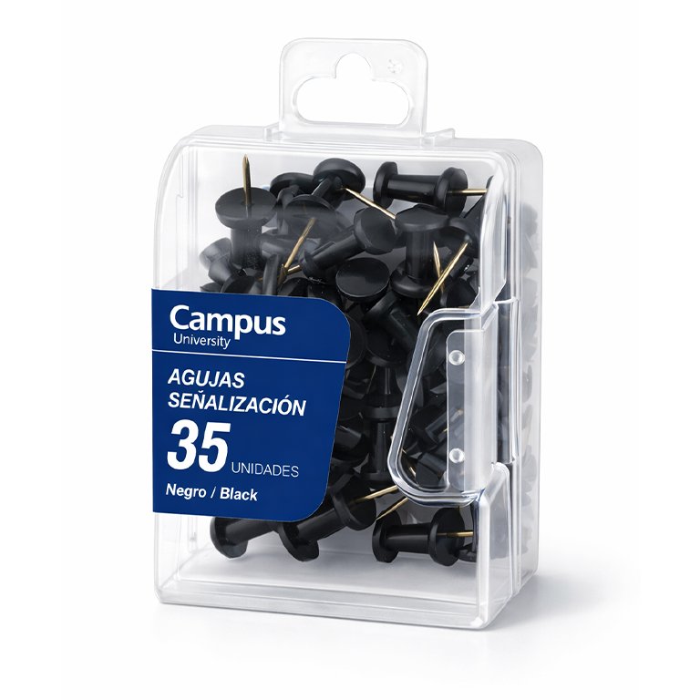 Agujas Señalizadoras Campus University Negro 35 ud.