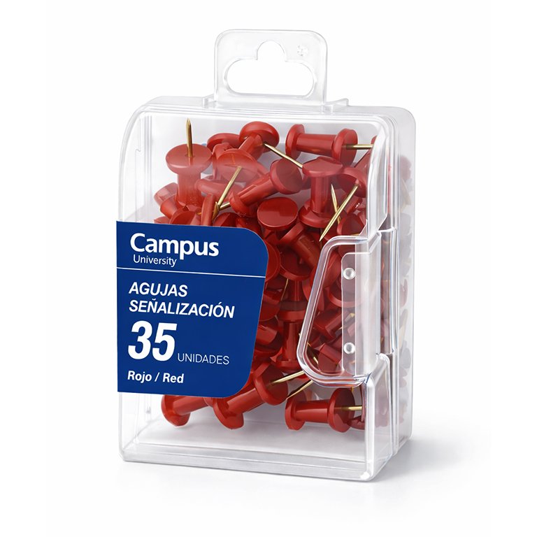 Agujas Señalizadoras Campus University Rojo 35 ud.