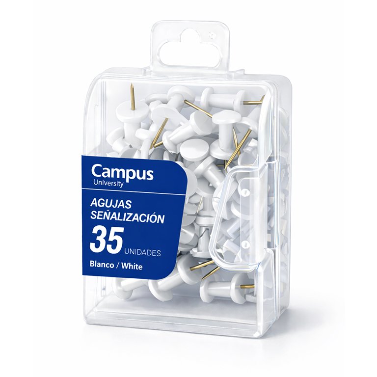Agujas Señalizadoras Campus University Blanco 35 ud.