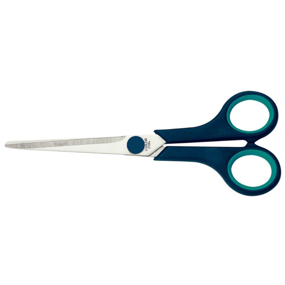 Tijera Oficina Plus Office Luxe Inox 180 mm Azul/Acero