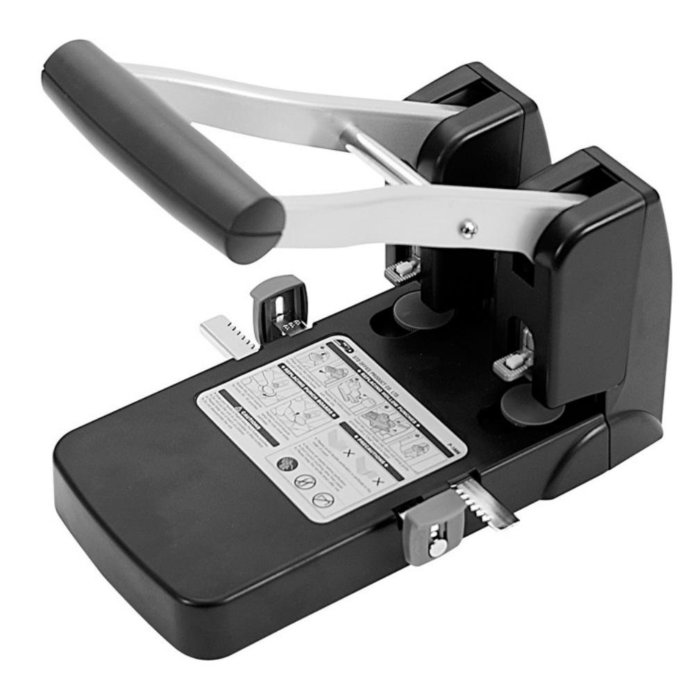 Perforador Gran Capacidad Plus Office P-1000 100 Hojas Negro/Plata