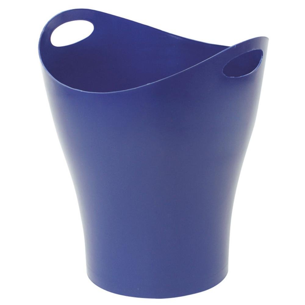 Papelera Ovalada Material Reciclado Plus Office 14L Azul