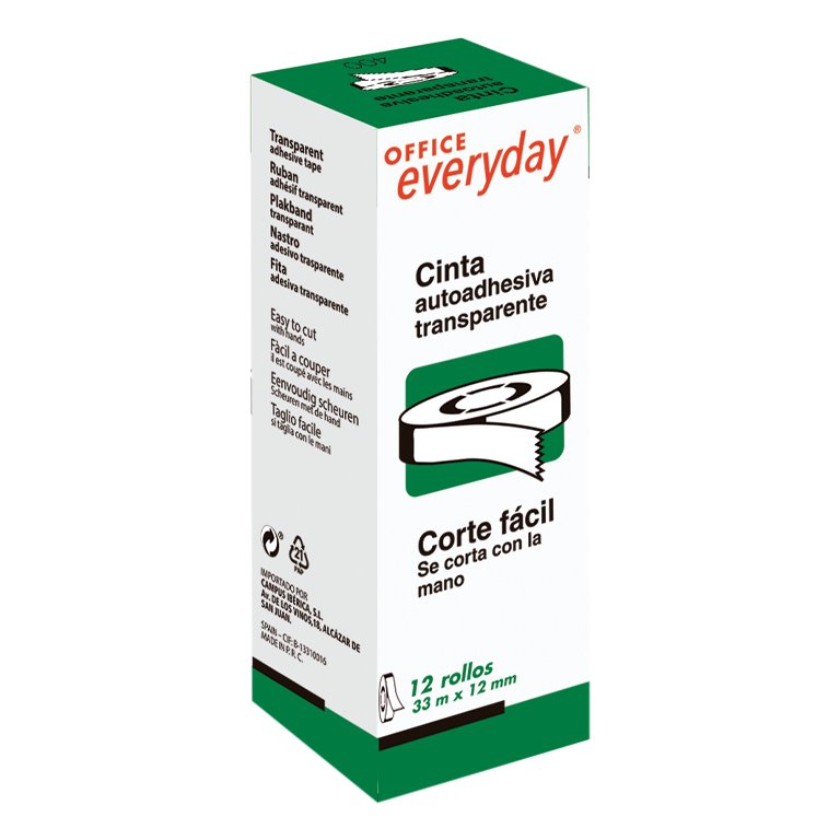 Cinta Adhesiva Transparente Office Everyday 12 mm x 33 m