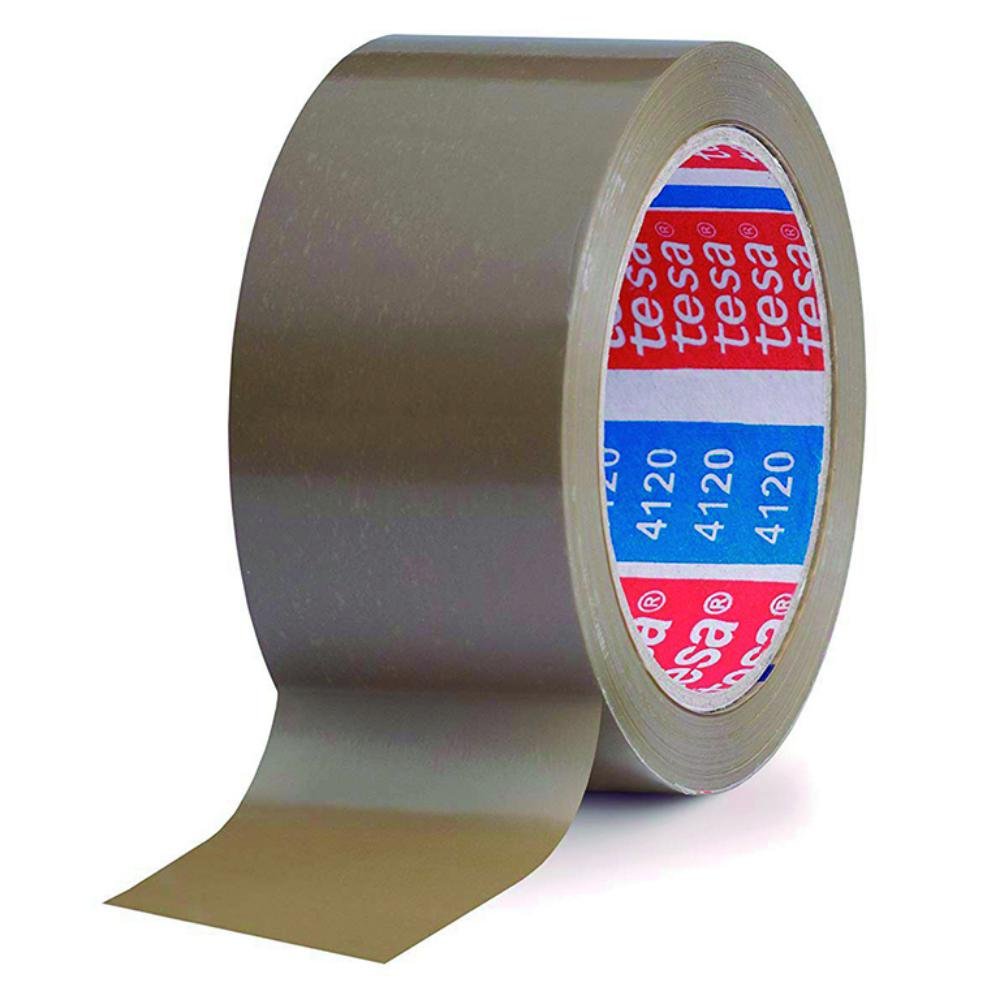 Cinta Precinto Marrón Tesa Pvc 50 mm x 132 m