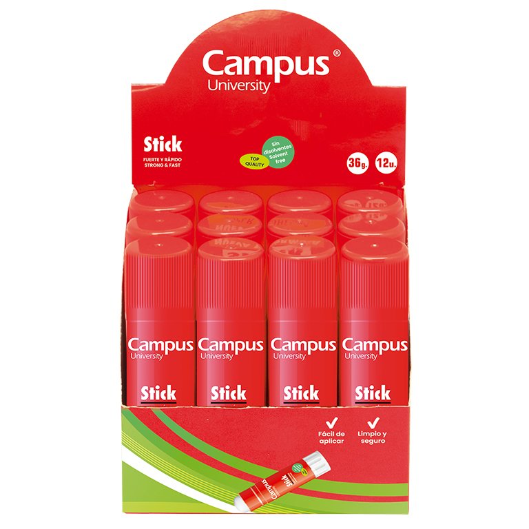 Pegamento en Barra Campus University Stick 36g 12 ud.