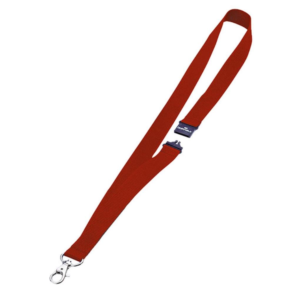 Cinta Portanombres Durable Cordón Fijo Rojo