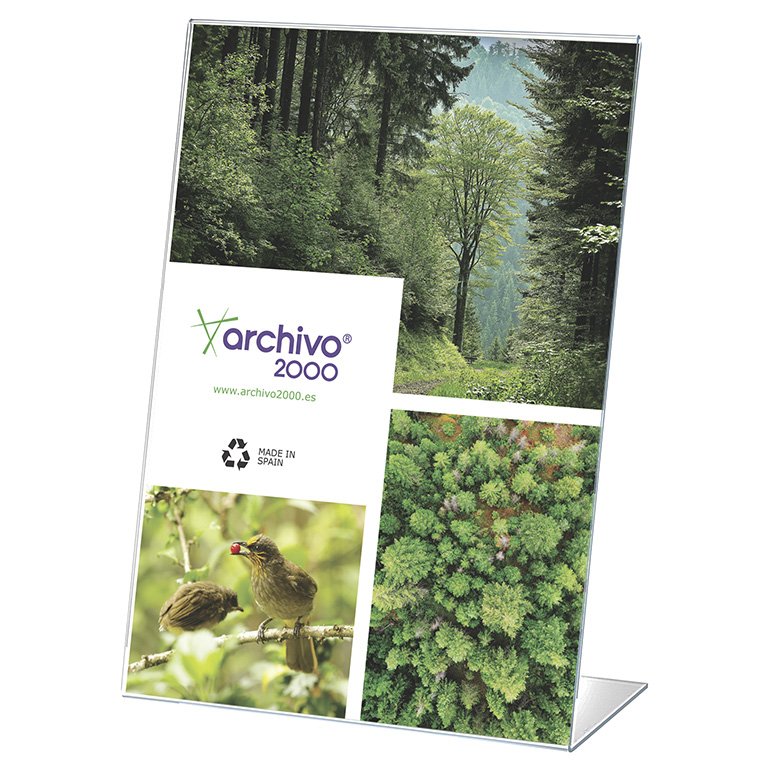 Expositor Sobremesa Archivo 2000 Forma de L A4 Vertical 70 x 210 x 290 mm