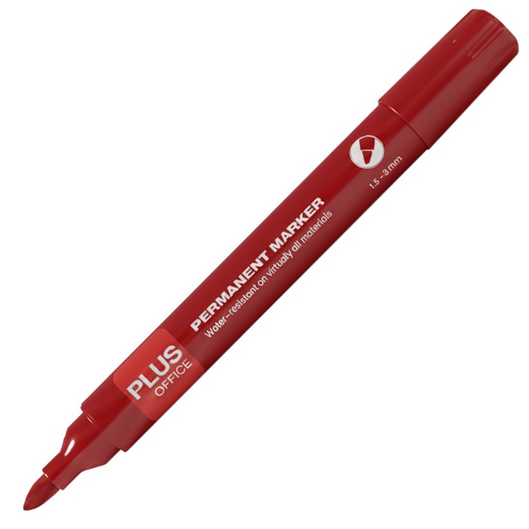 Rotulador Permanente Plus Office Plus Marker 3 Rojo