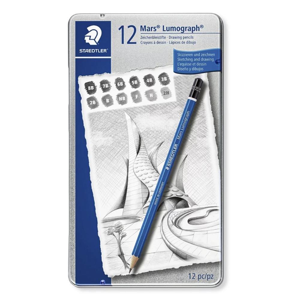Lápices de Dibujo Staedtler Mars Lumograph 100 Caja 12 ud.