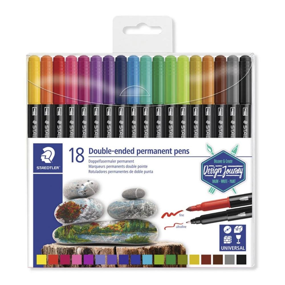 Rotulador de Doble Punta Staedtler 3187 Caja 18 ud.