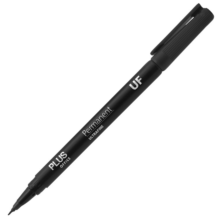 Rotulador Permanente Plus Office Permanent Ultra Fino 0,4 mm Negro