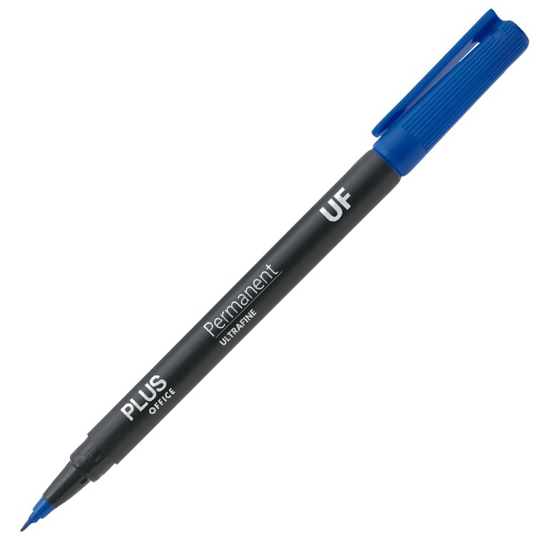 Rotulador Permanente Plus Office Permanent Ultra Fino 0,4 mm Azul
