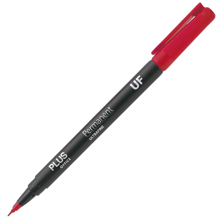 Rotulador Permanente Plus Office Permanent Ultra Fino 0,4 mm Rojo