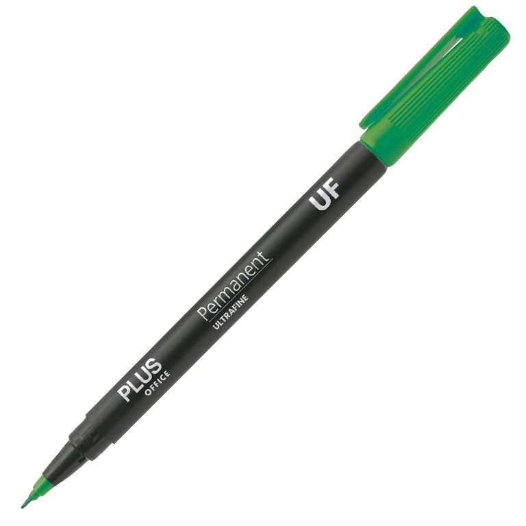 Rotulador Permanente Plus Office Permanent Ultra Fino 0,4 mm Verde