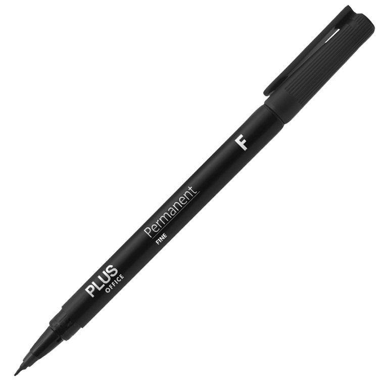 Rotulador Permanente Plus Office Permanent Fino 0,6 mm Negro