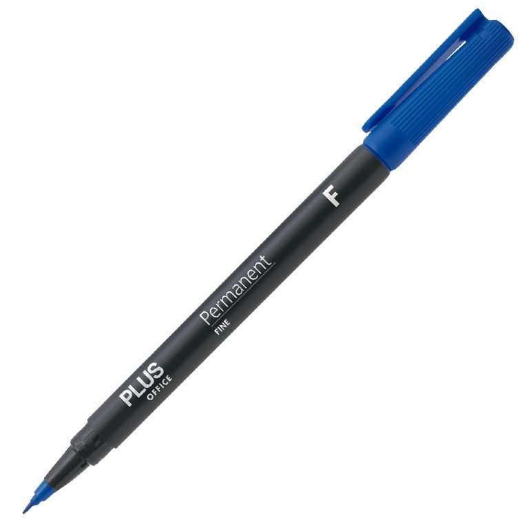 Rotulador Permanente Plus Office Permanent Fino 0,6 mm Azul