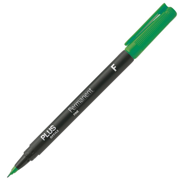 Rotulador Permanente Plus Office Permanent Fino 0,6 mm Verde