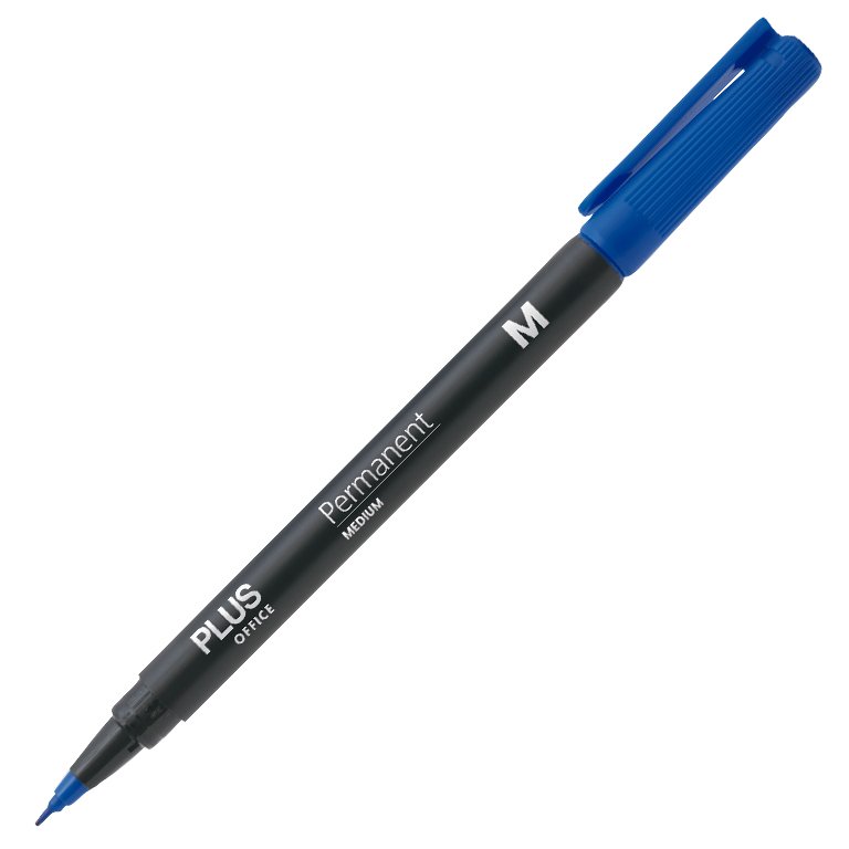 Rotulador Permanente Plus Office Permanent Medio 1 mm Azul