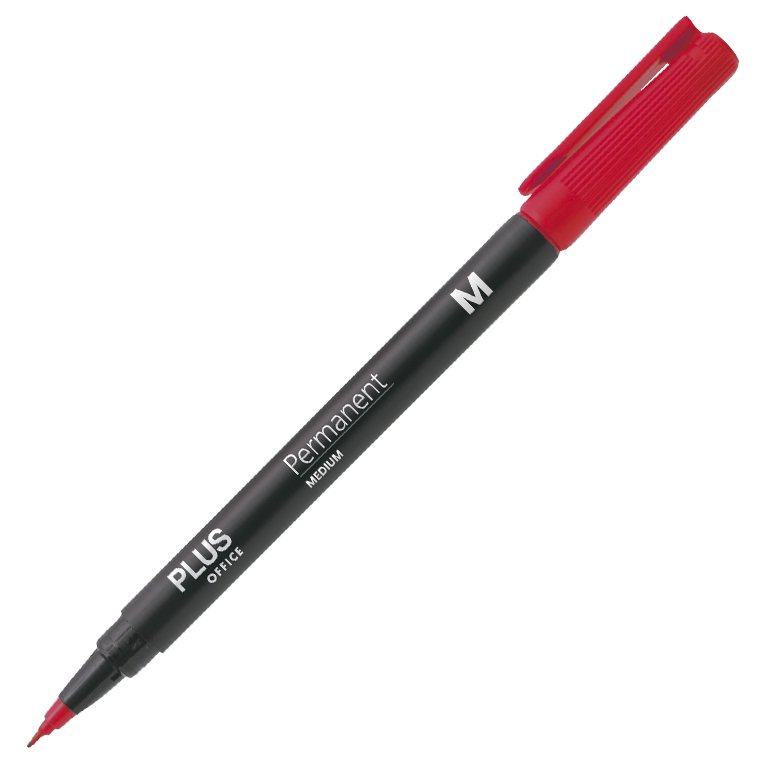 Rotulador Permanente Plus Office Permanent Medio 1 mm Rojo