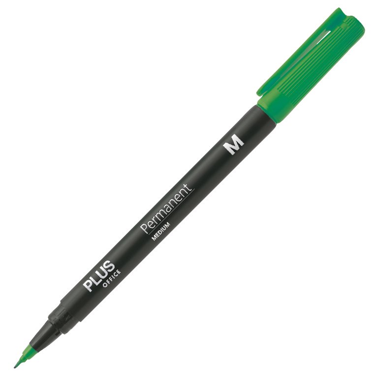 Rotulador Permanente Plus Office Permanent Medio 1 mm Verde
