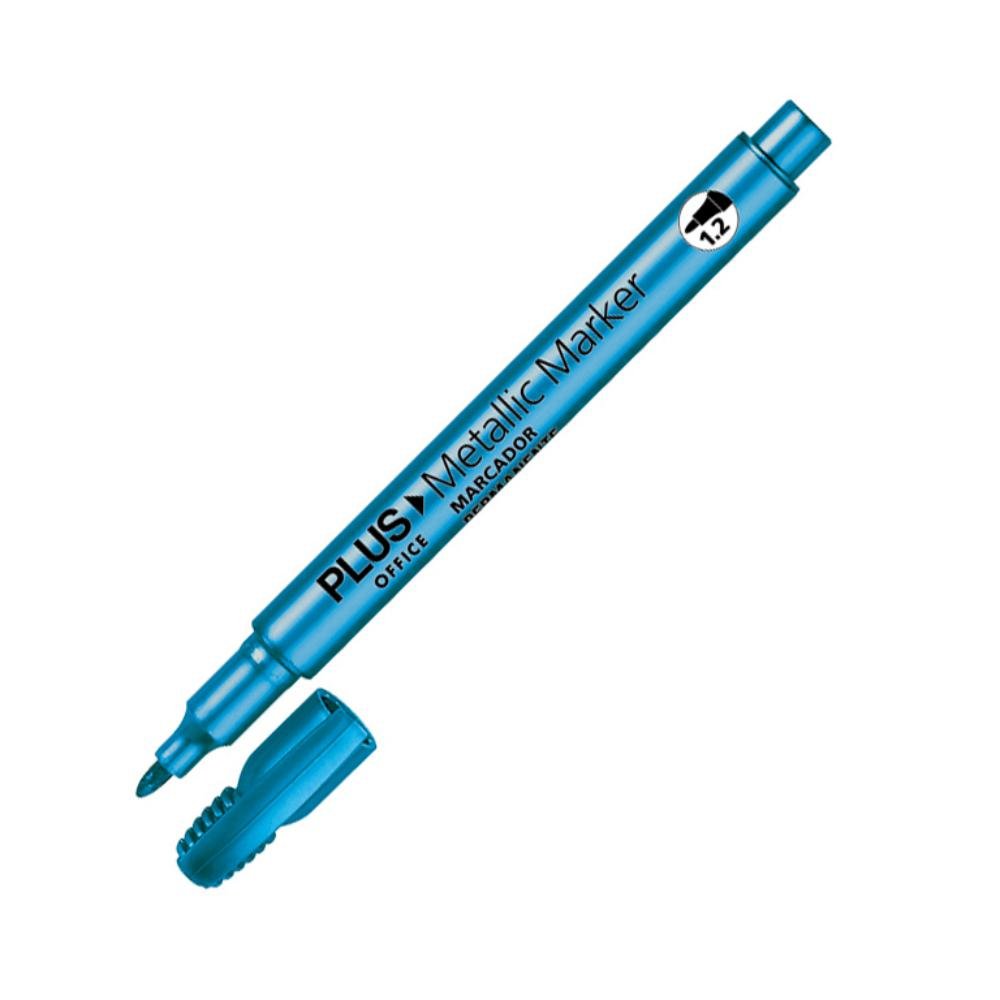Rotulador Especial Plus Office Metallic Marker 1,2 mm Azul