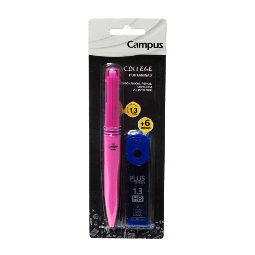 Portaminas Campus College 1,3 + Tubo 6 Minas Colores Surtidos