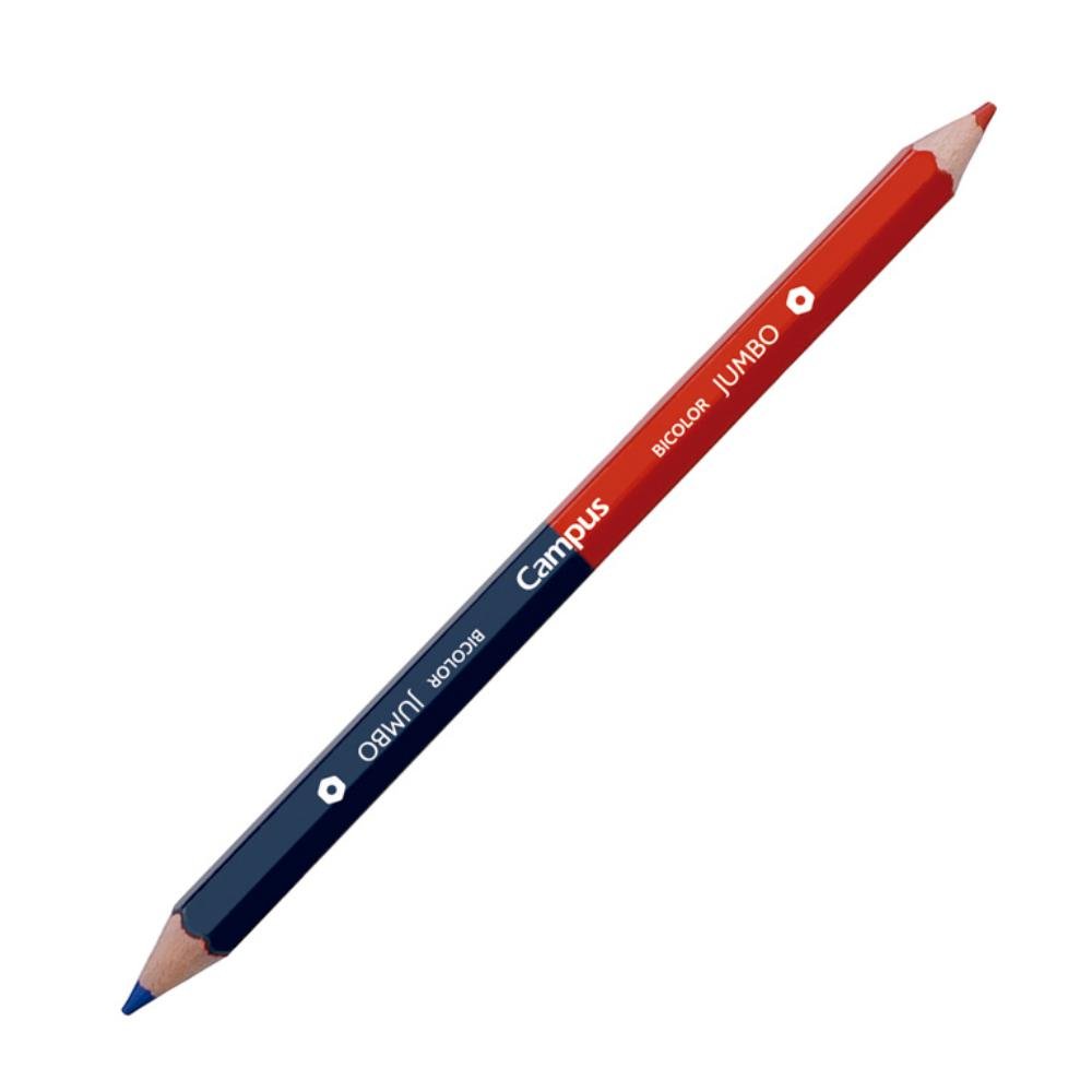 Lápiz Campus University Bicolor Azul y Rojo Jumbo