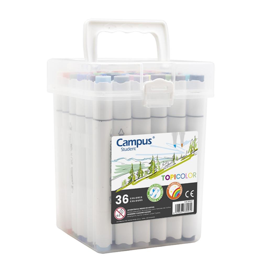 Rotuladores Doble Punta Campus Student TopiColor 36 Colores