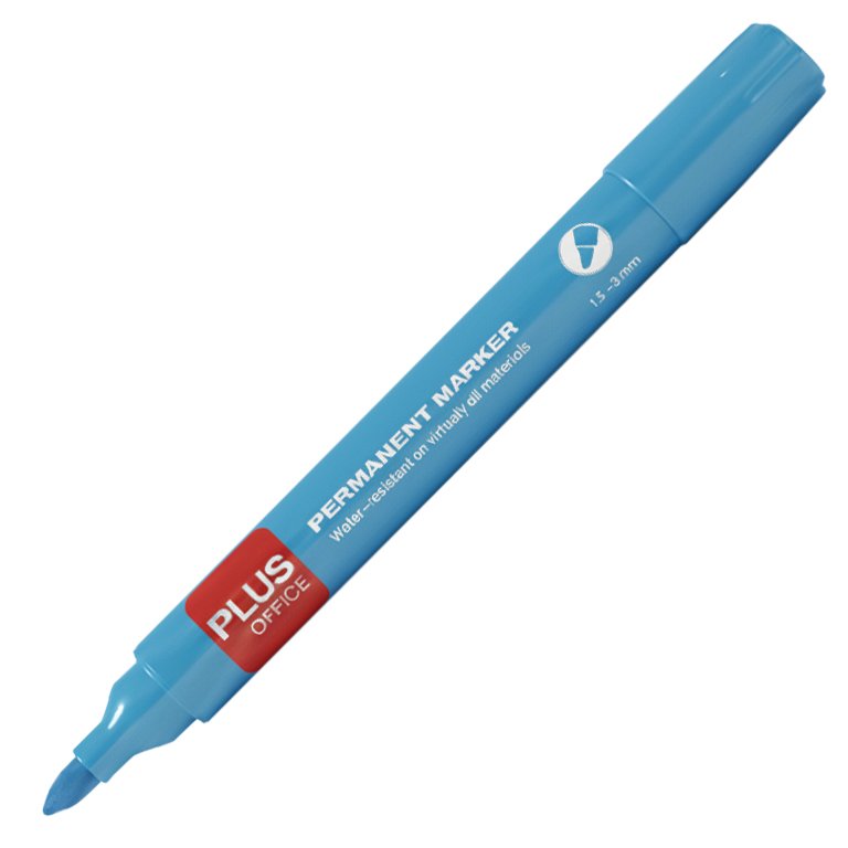 Rotulador Permanente Plus Office Plus Marker 3 Celeste