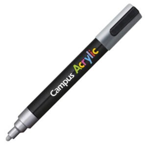 Rotuladores Acrílicos Campus Acrylic Plata 4 ud.