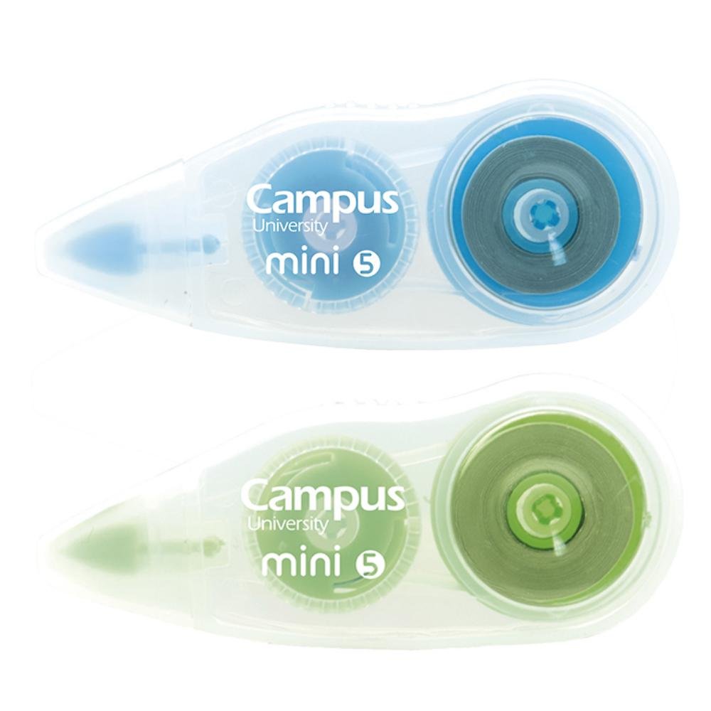 Corrector en Cinta Campus University Mini 5mm x 5m Azul y Verde Blíster 2 ud.