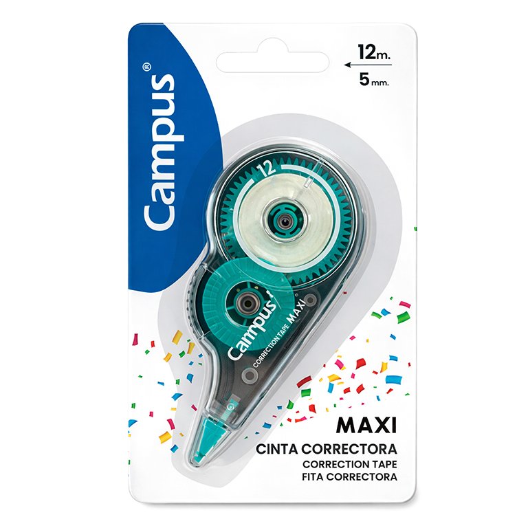 Corrector en Cinta Campus MAXI 5mm x 12m Blíster 1 ud.