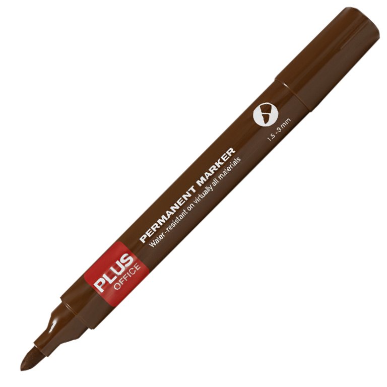Rotulador Permanente Plus Office Plus Marker 3 Marrón