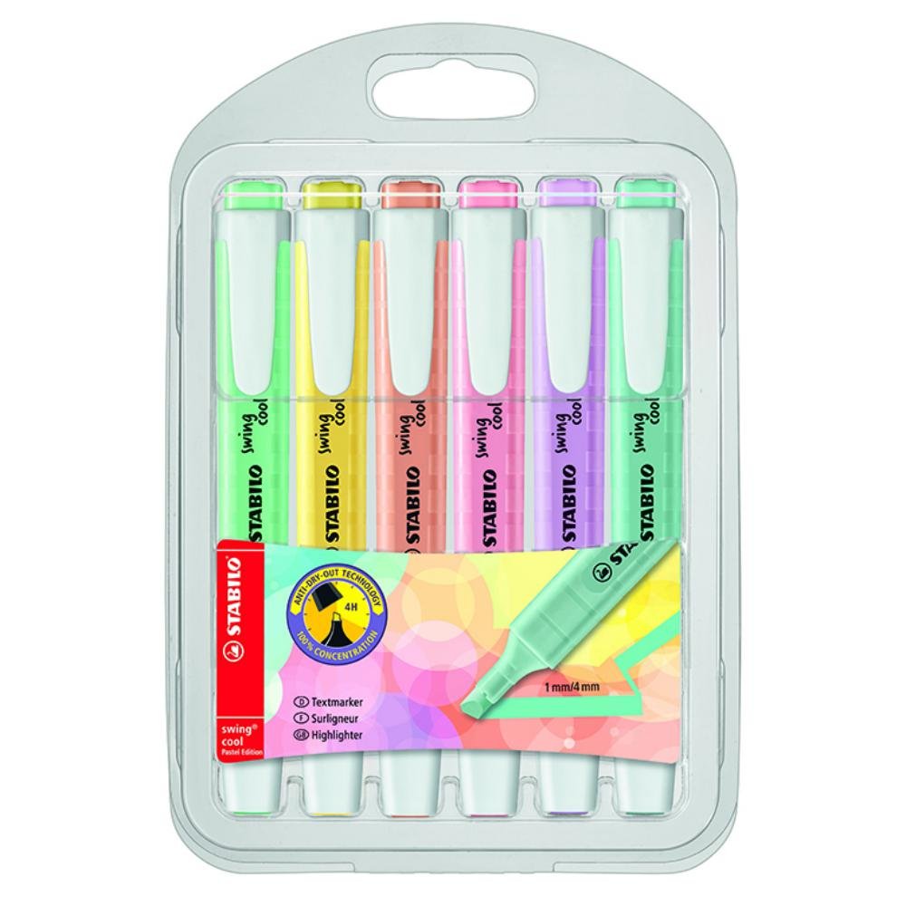 Rotulador Fluorescente Stabilo Swing Cool Estuche 6 ud.
