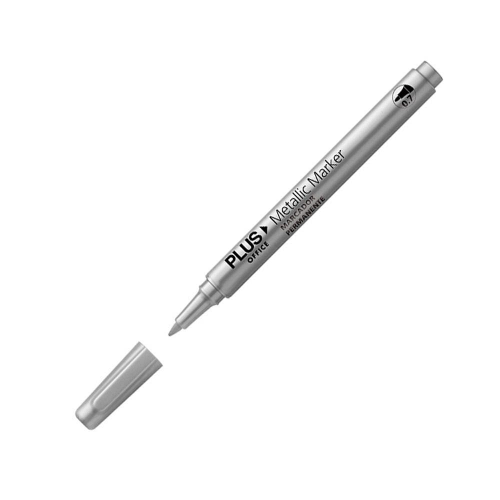 Rotulador Especial Plus Office Metallic Marker 0,7 mm Plata