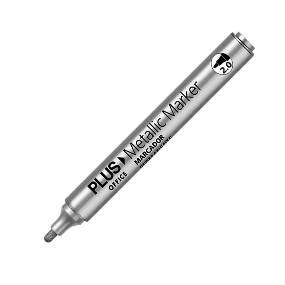 Rotulador Especial Plus Office Metallic Marker 2 mm Plata