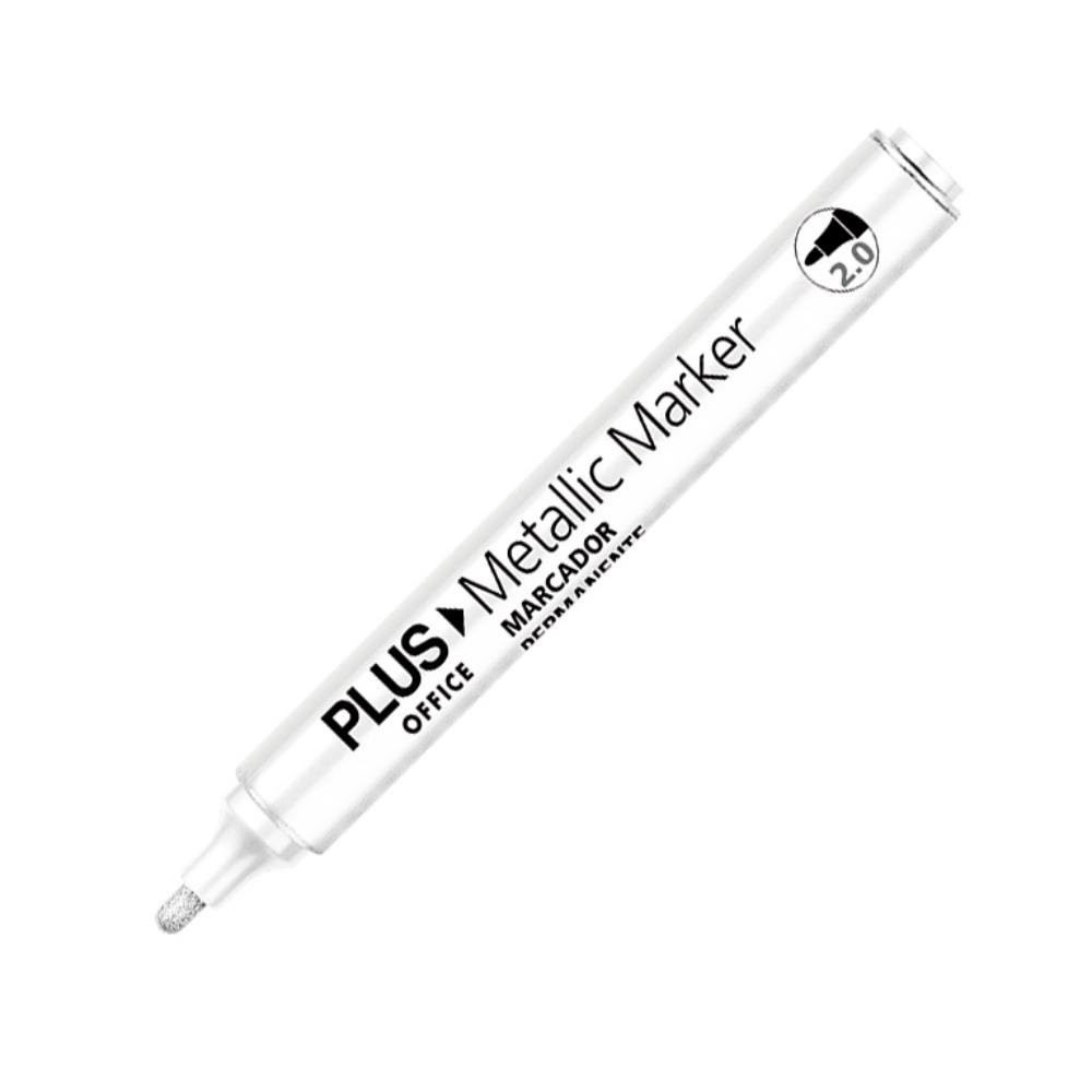 Rotulador Especial Plus Office Metallic Marker 2 mm Blanco