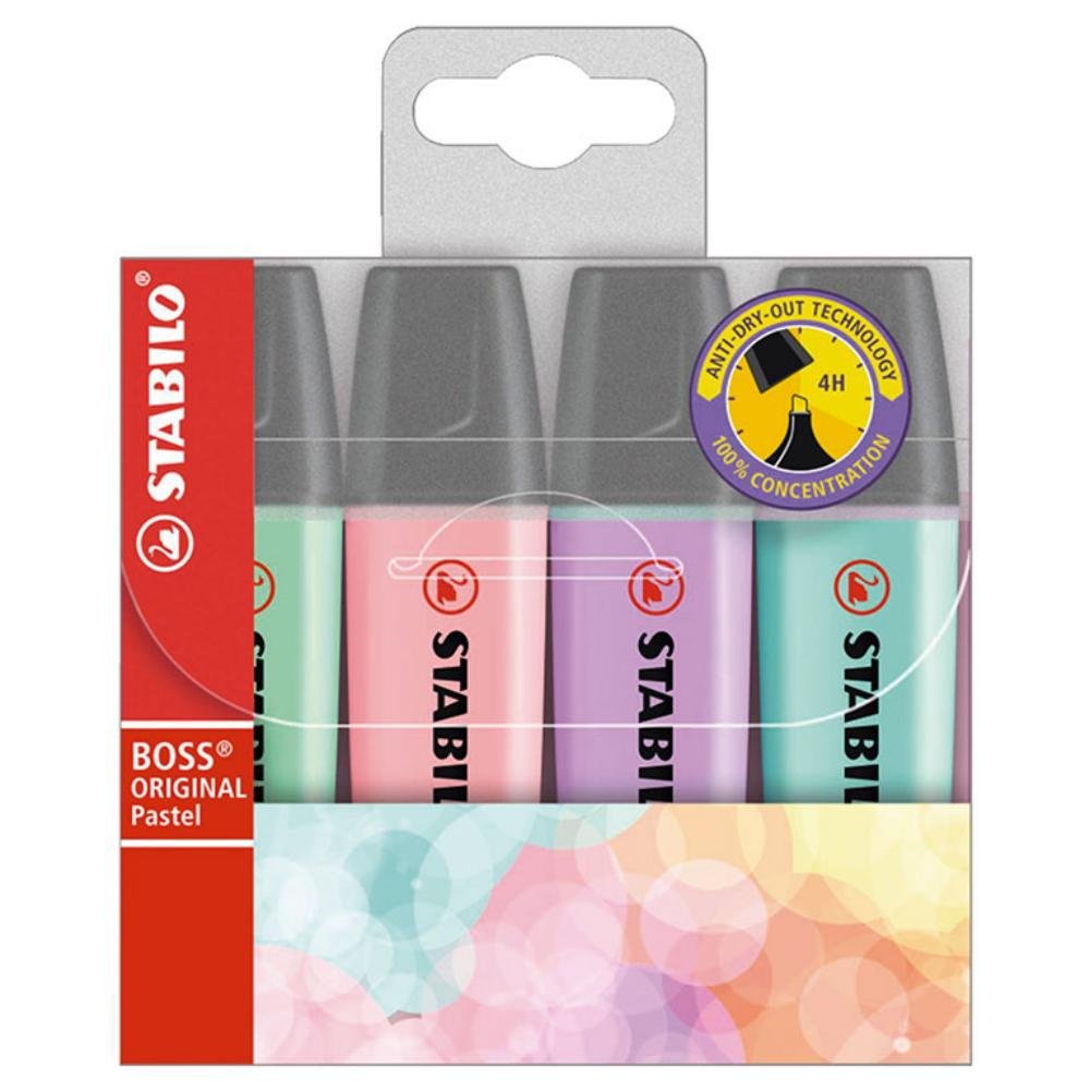Rotulador Fluorescente Stabilo Boss Colores Surtidos Blíster 4 ud.
