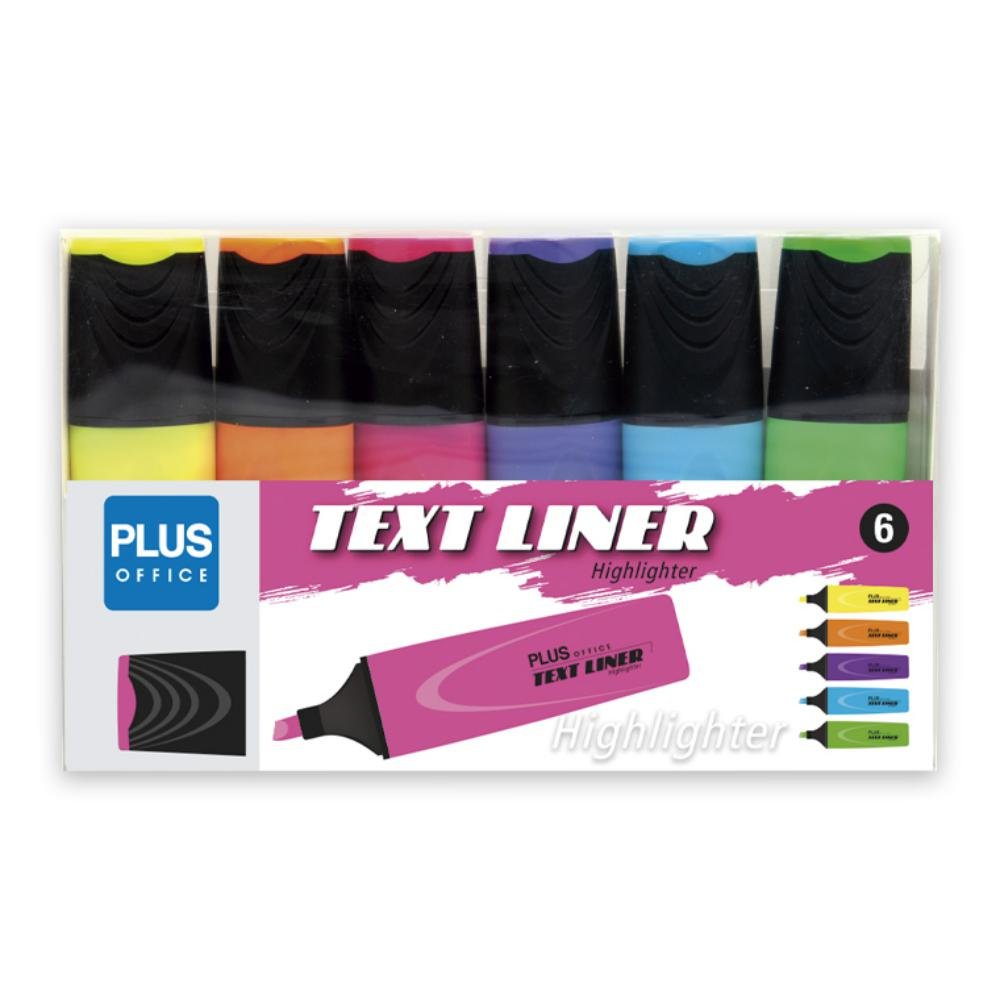 Marcador Fluorescente Plus Office TextLiner 3.2 Neón Surtidos Blíster 6 ud.