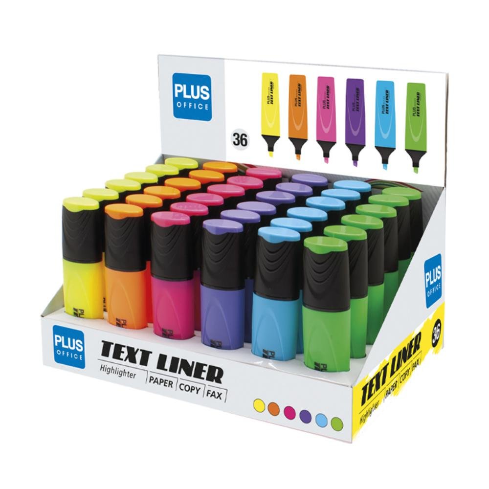 Marcador Fluorescente Plus Office TextLiner 3.2 Neón Expositor 36 ud.
