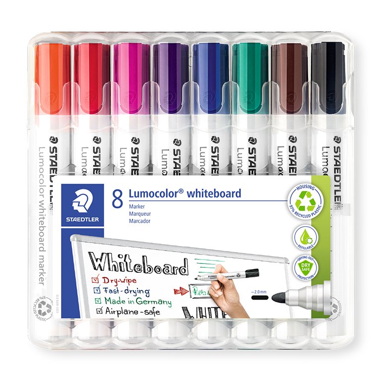 Rotulador Staedtler Lumocolor Whiteboard Blíster 8 ud.