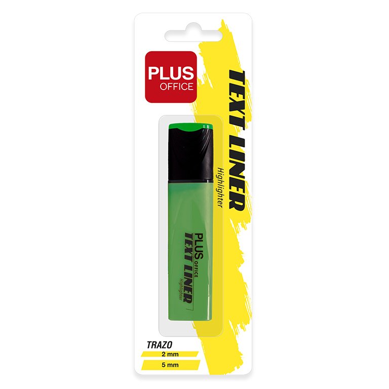 Marcador Fluorescente Plus Office TextLiner 3.2 Verde Blíster 1 ud.