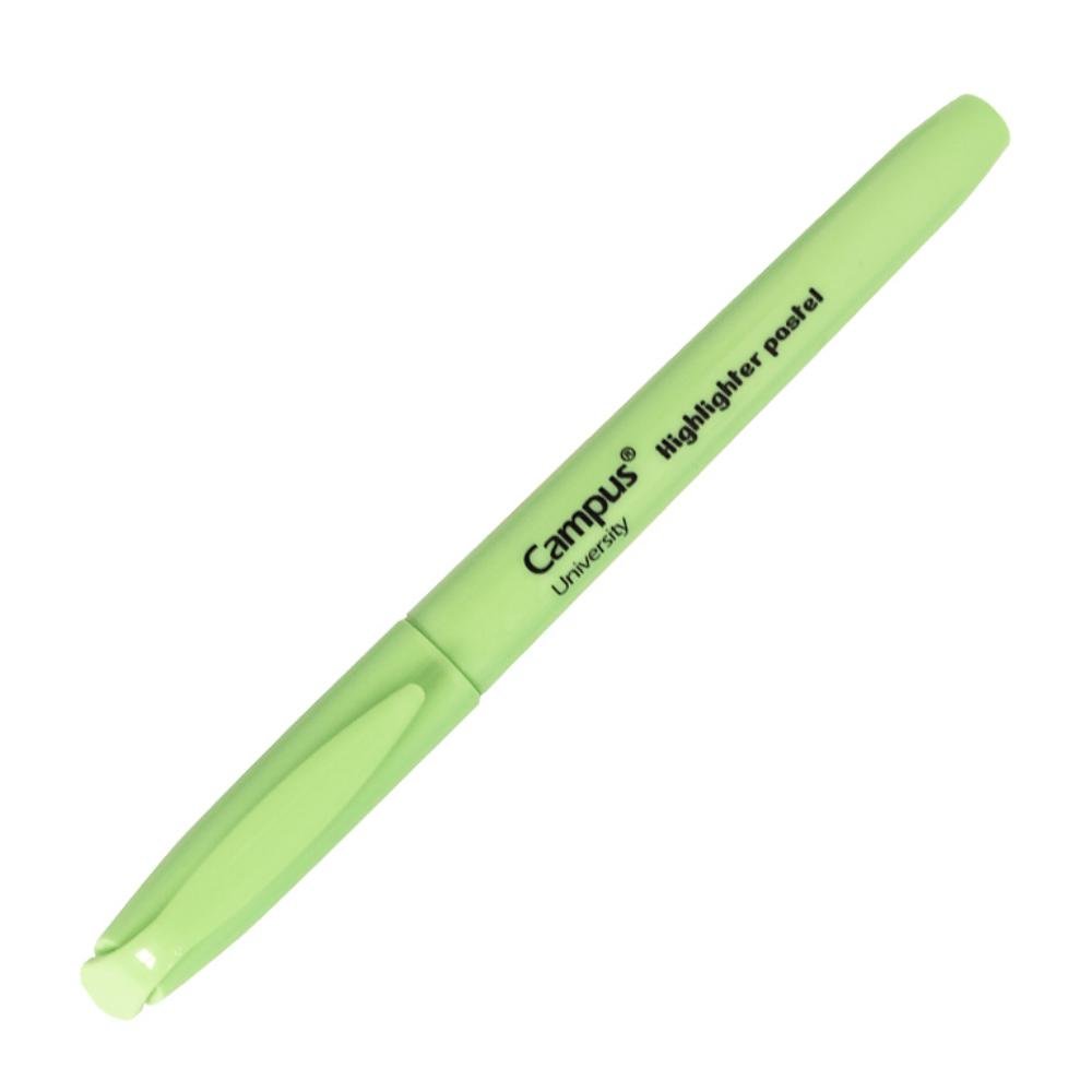 Marcador Fluorescente Pen Highlighter Campus University Verde  Pastel