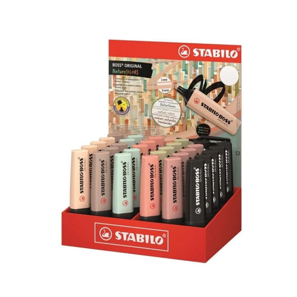 Rotulador Fluorescente Stabilo Boss Colores Surtidos Nature Expositor 30 ud.