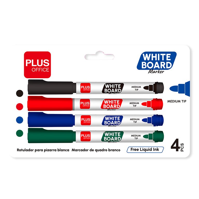 Rotulador para Pizarra Plus Office Colores Surtidos 1,2 mm Blíster 4 ud.