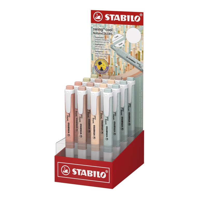 Rotulador Fluorescente Stabilo Swing Nature Colours Expositor /16 ud.