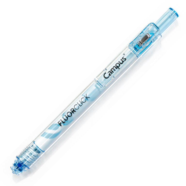 Marcador Fluorescente Pen Campus Retráctil Clip Fruta Perfumado Punta 1-4 mm Azul