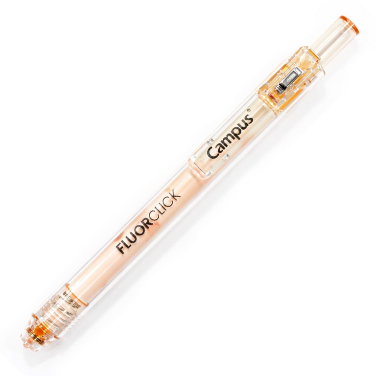 Marcador Fluorescente Pen Campus Retráctil Clip Fruta Perfumado Punta 1-4 mm Naranja