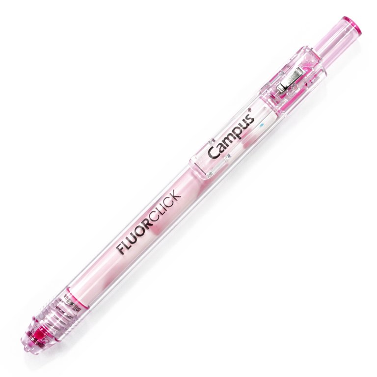 Marcador Fluorescente Pen Campus Retráctil Clip Fruta Perfumado Punta 1-4 mm Rosa