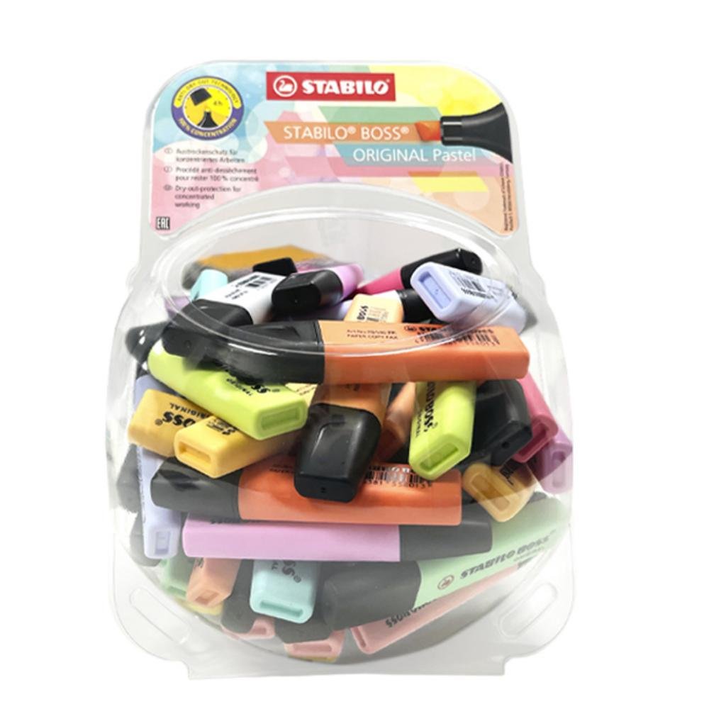 Rotulador Fluorescente Stabilo Boss Colores Pastel Expositor 60 ud.